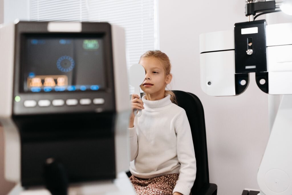Eye care practice scheduling a new patient exam