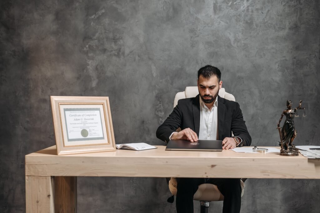 Bankruptcy law firm reviewing new case inquiries generated through marketing