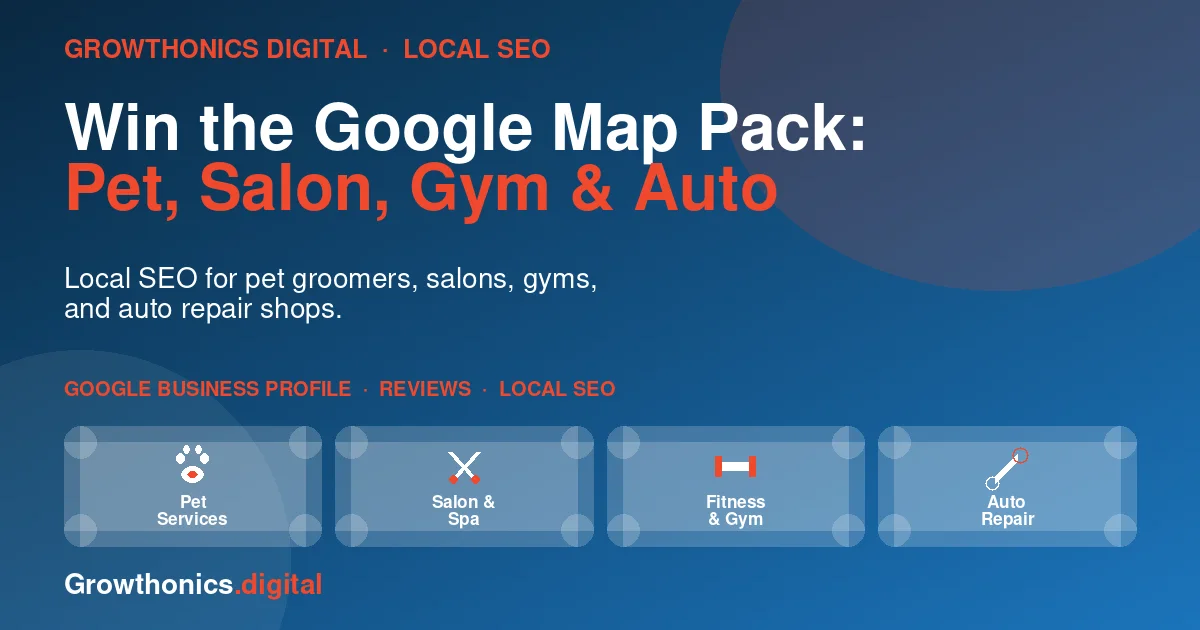 Local SEO guide for pet groomers, salons, gyms, and auto repair shops